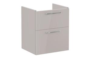 VitrA Root Flat 60cm 2 Drawer Washbasin Unit - Bright Sahara Beige
